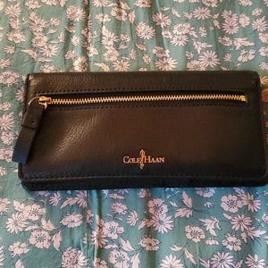 Black leather Cole Hann clutch  wallet